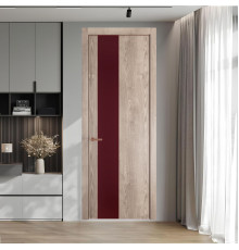 19 NE.O Дуб Сонома вставка Монохром бордовый кромка Медь ProfilDoors Orange