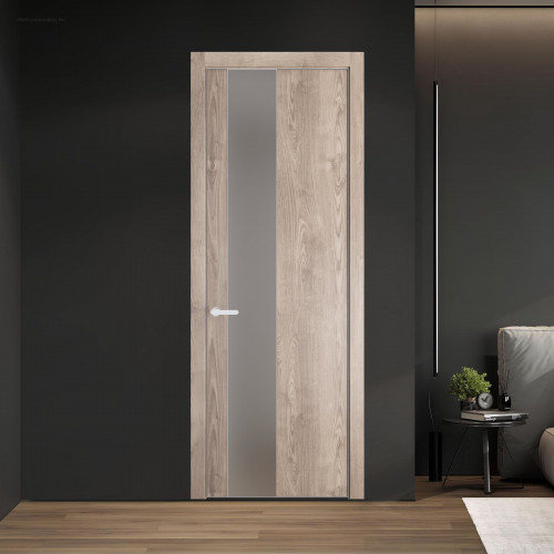 19 NE.O Дуб Сонома вставка Монохром серебро кромка Вайт ProfilDoors Orange