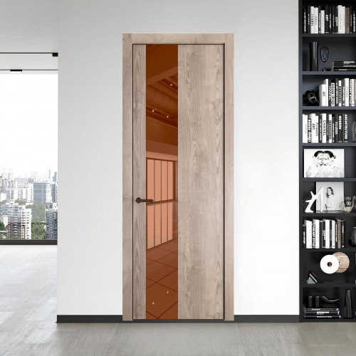 19 NE.O Дуб Сонома вставка Зеркало бронзовое кромка Деорэ ProfilDoors Orange