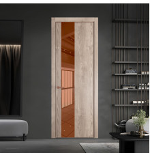 19 NE.O Дуб Сонома вставка Зеркало бронзовое кромка Медь ProfilDoors Orange