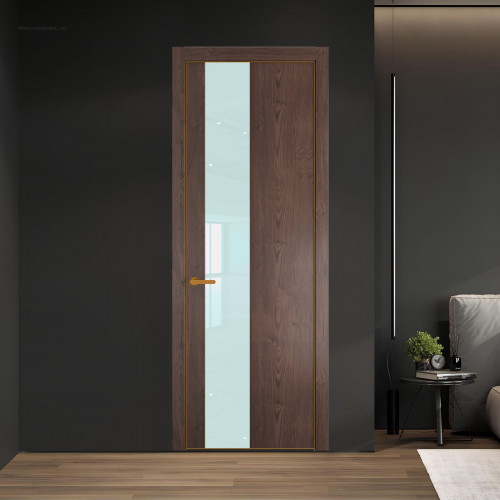 19 NE.O Дуб Тобакко вставка Белый лак кромка Бронза ProfilDoors Orange