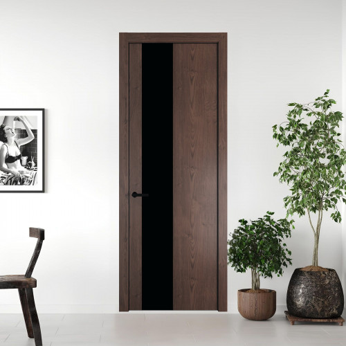 19 NE.O Дуб Тобакко вставка Монохром черный кромка Черный ProfilDoors Orange