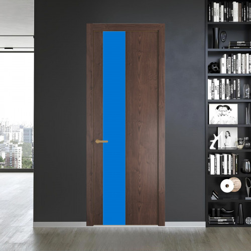 19 NE.O Дуб Тобакко вставка Монохром голубой кромка Золото ProfilDoors Orange