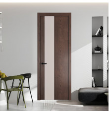 19 NE.O Дуб Тобакко вставка Монохром светло-серый кромка Черный ProfilDoors Orange
