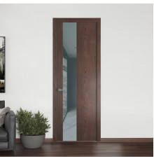 19 NE.O Дуб Тобакко вставка Темно-серый лак кромка Серебро ProfilDoors Orange