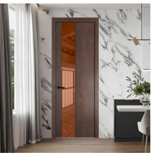 19 NE.O Дуб Тобакко вставка Зеркало бронзовое кромка Черный ProfilDoors Orange