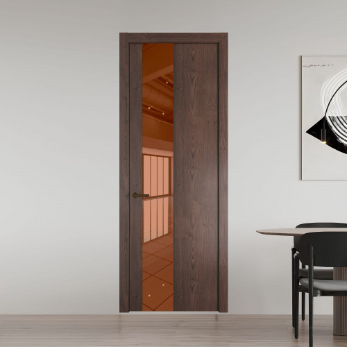 19 NE.O Дуб Тобакко вставка Зеркало бронзовое кромка Деорэ ProfilDoors Orange