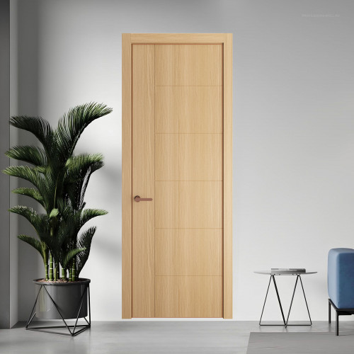 44 NE.O Дуб Натуральный вставка Глухая кромка Медь ProfilDoors Orange