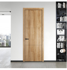 13 NE.O Дуб Карамель молдинг Черный кромка Черный ProfilDoors Orange