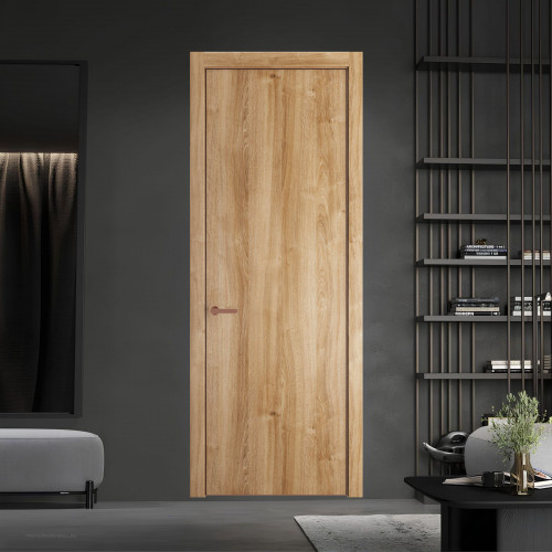 18 NE.O Дуб Карамель вставка Дуб Карамель кромка Медь ProfilDoors Orange