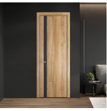 18 NE.O Дуб Карамель вставка Грей кромка Никель ProfilDoors Orange