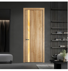 18 NE.O Дуб Карамель вставка Кремовый лак кромка Серая ночь ProfilDoors Orange