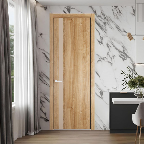 18 NE.O Дуб Карамель вставка Магнолия кромка Черный муар ProfilDoors Orange