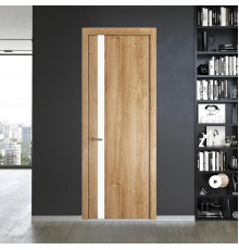 18 NE.O Дуб Карамель вставка Монохром белый кромка Шампань ProfilDoors Orange