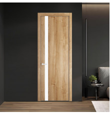 18 NE.O Дуб Карамель вставка Монохром белый кромка Вайт ProfilDoors Orange