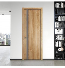 18 NE.O Дуб Карамель вставка Монохром холодный серый кромка Серая ночь ProfilDoors Orange