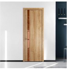18 NE.O Дуб Карамель вставка Зеркало бронзовое кромка Медь ProfilDoors Orange