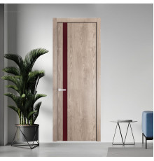 18 NE.O Дуб Сонома вставка Монохром бордовый кромка Черный муар ProfilDoors Orange
