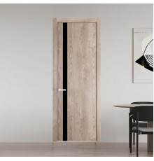 18 NE.O Дуб Сонома вставка Монохром черный кромка Вайт ProfilDoors Orange