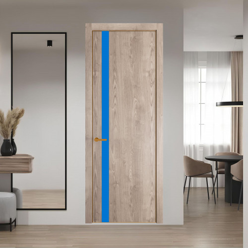 18 NE.O Дуб Сонома вставка Монохром голубой кромка Бронза ProfilDoors Orange