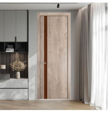 18 NE.O Дуб Сонома вставка Монохром коричневая нуга кромка Никель ProfilDoors Orange