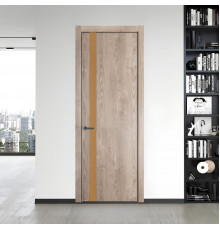 18 NE.O Дуб Сонома вставка Монохром светло-коричневый кромка Серая ночь ProfilDoors Orange