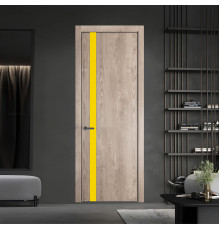 18 NE.O Дуб Сонома вставка Монохром светло-желтый кромка Серая ночь ProfilDoors Orange