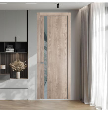 18 NE.O Дуб Сонома вставка Темно-серый лак кромка Серебро ProfilDoors Orange