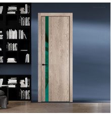 18 NE.O Дуб Сонома вставка Зеленый лес лак кромка Черный ProfilDoors Orange