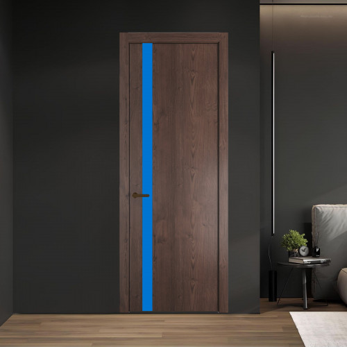 18 NE.O Дуб Тобакко вставка Монохром голубой кромка Деорэ ProfilDoors Orange