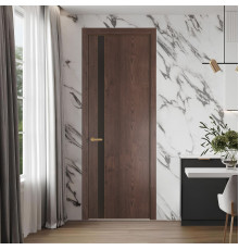 18 NE.O Дуб Тобакко вставка Монохром графит кромка Золото ProfilDoors Orange