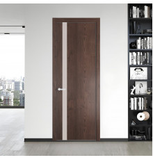 18 NE.O Дуб Тобакко вставка Монохром светло-серый кромка Вайт ProfilDoors Orange