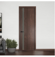18 NE.O Дуб Тобакко вставка Монохром теплый серый кромка Черный ProfilDoors Orange