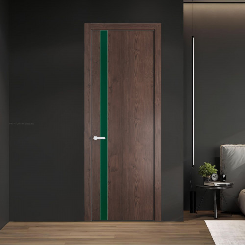 18 NE.O Дуб Тобакко вставка Монохром зеленый лес кромка Вайт ProfilDoors Orange