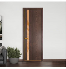 18 NE.O Дуб Тобакко вставка Светло-коричневый лак кромка Бронза ProfilDoors Orange