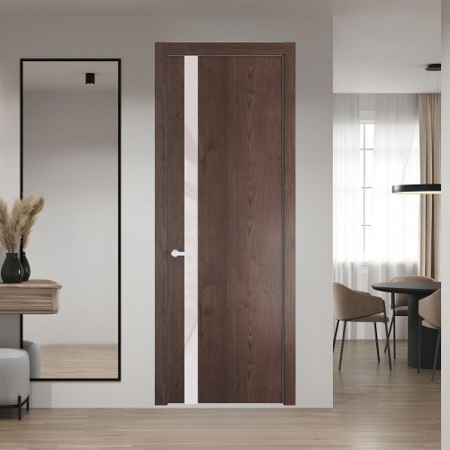 18 NE.O Дуб Тобакко вставка Светло-серый лак кромка Вайт ProfilDoors Orange