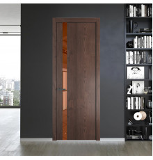 18 NE.O Дуб Тобакко вставка Зеркало бронзовое кромка Серая ночь ProfilDoors Orange
