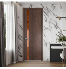 18 NE.O Дуб Тобакко вставка Зеркало бронзовое кромка Серебро ProfilDoors Orange
