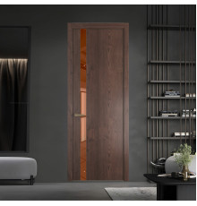 18 NE.O Дуб Тобакко вставка Зеркало бронзовое кромка Шампань ProfilDoors Orange