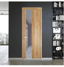 19 NE.O Дуб Карамель вставка Холодный серый лак кромка Вайт ProfilDoors Orange