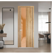 19 NE.O Дуб Карамель вставка Светло-коричневый лак кромка Вайт ProfilDoors Orange