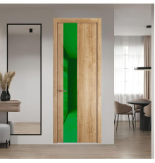 19 NE.O Дуб Карамель вставка Светло-желтый лак кромка Медь ProfilDoors Orange
