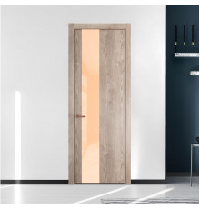 19 NE.O Дуб Сонома вставка Бежевый лак кромка Медь ProfilDoors Orange
