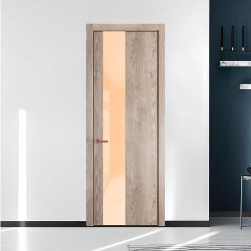 19 NE.O Дуб Сонома вставка Бежевый лак кромка Медь ProfilDoors Orange