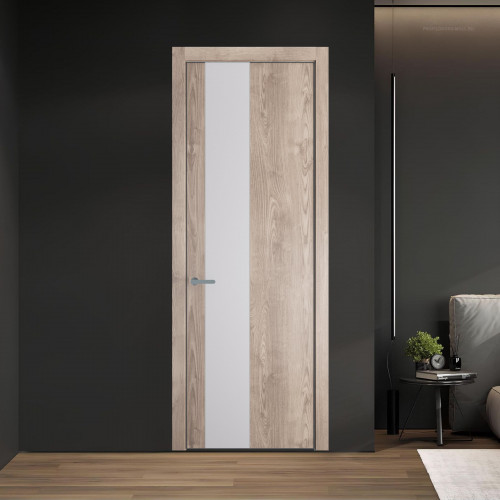 19 NE.O Дуб Сонома вставка Дарк Вайт кромка Серебро ProfilDoors Orange