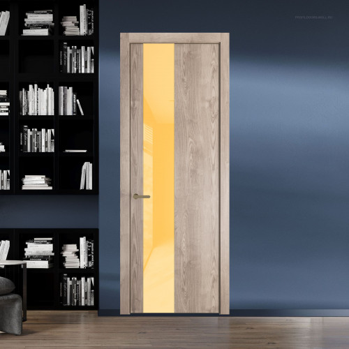 19 NE.O Дуб Сонома вставка Кремовый лак кромка Шампань ProfilDoors Orange