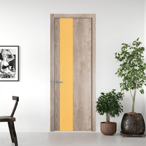 19 NE.O Дуб Сонома вставка Монохром кремовый кромка Серебро ProfilDoors Orange