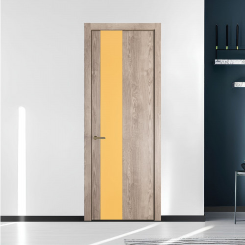 19 NE.O Дуб Сонома вставка Монохром кремовый кромка Шампань ProfilDoors Orange