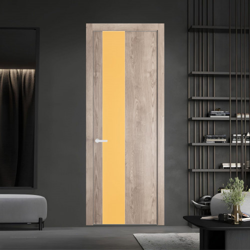 19 NE.O Дуб Сонома вставка Монохром кремовый кромка Вайт ProfilDoors Orange