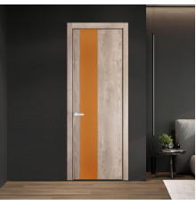 19 NE.O Дуб Сонома вставка Монохром медный кромка Черный муар ProfilDoors Orange